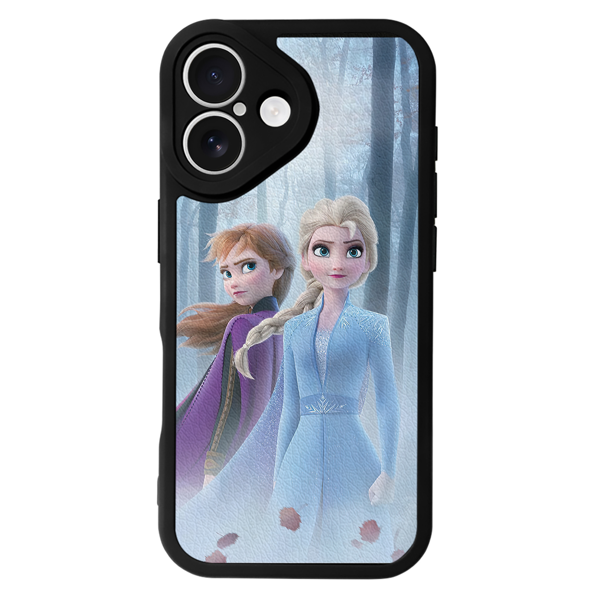 （画像用） アナと雪の女王 アンナ エルサ Frozen Anna Elsa 【iPhone 16シリーズ対応】シリコンスマホケース（レザー調） 材質：シリコン